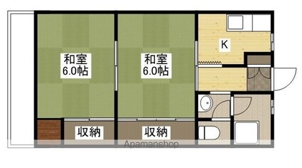 田頭ビル[2K/36.45m2]の間取図