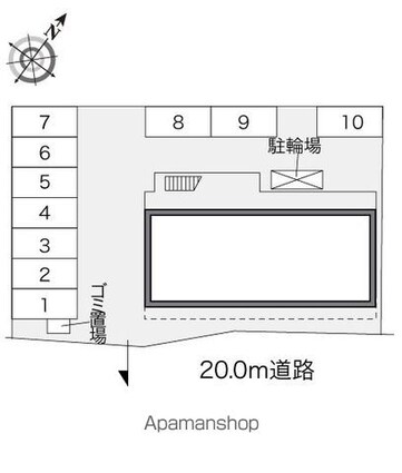 レオパレスメイプルヒルズ[1K/23.18m2]の配置図