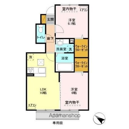 ドミールジュン[2LDK/52.53m2]の間取図