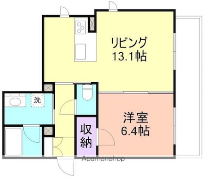 和歌山県和歌山市柳丁[1LDK/47.43m2]の間取図