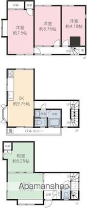 シャトレＫＡＭＩＹＡ[5DK/99.06m2]の間取図