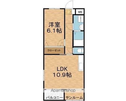ＡＴＬＡＮＴＩＳ[1LDK/45.98m2]の間取図