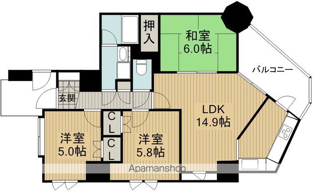 セラフ豊中向丘壱番館の間取り写真