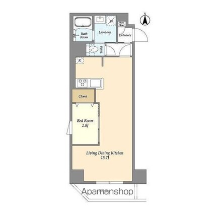 アルファコート谷在家[1LDK/41.86m2]の間取図