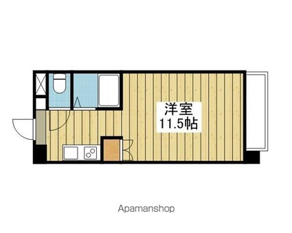 オクトワール松山中村[1R/22.63m2]の間取図