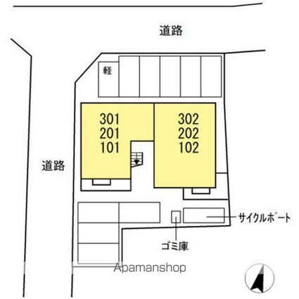 Ｐａｒａｓ[3LDK/73.7m2]の配置図