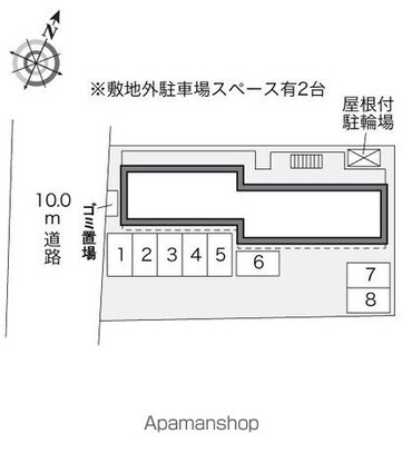 レオパレスサンモリッツ[1K/20.28m2]の配置図