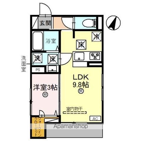 和歌山市秋月のアパートの間取り