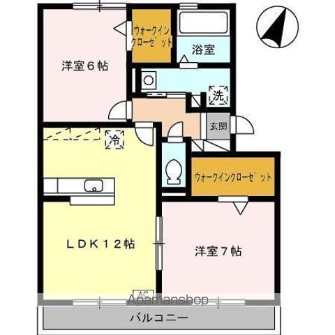 ロイヤルガーデン染地台 Bの間取り写真