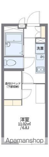 東京都杉並区本天沼２丁目[1K/19.87m2]の間取図