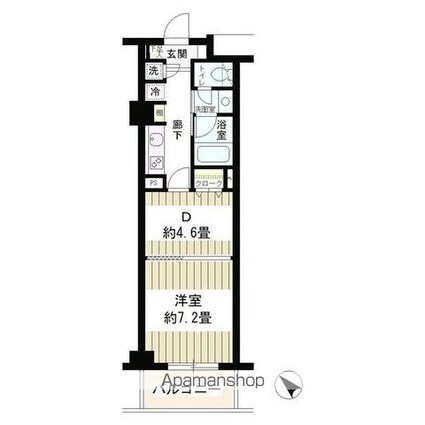 エステージ六義園[1DK/34.1m2]の間取図