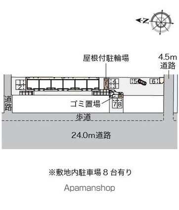 クレイノプランドール[1K/25.6m2]の配置図
