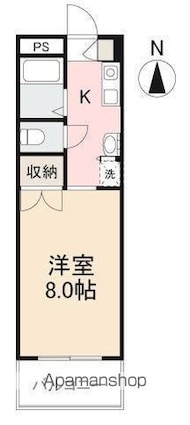 カーサ・Ｍ[1K/27.28m2]の間取図