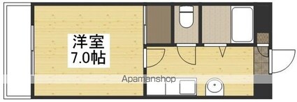 岡山県岡山市北区駅元町[1K/24m2]の間取図