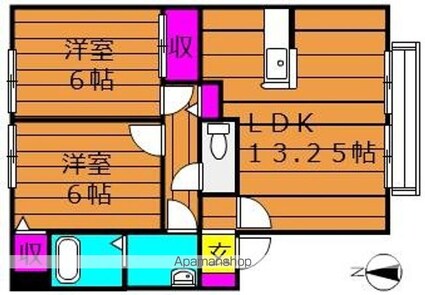 サンビレッジチェリオ[2LDK/59.1m2]の間取図