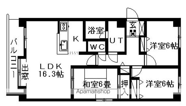MANSION KURODA南8条の間取り写真
