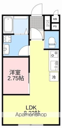 Ｌｅ　ｐｒｉｎｔｅｍｐｓ[1LDK/26.49m2]の間取図