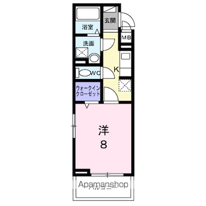 アストラル　ノーブル[1K/29.18m2]の間取図