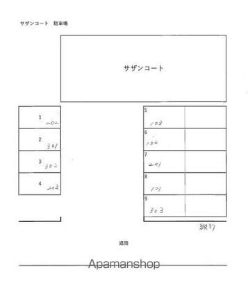 サザンコート[3LDK/62.5m2]の配置図