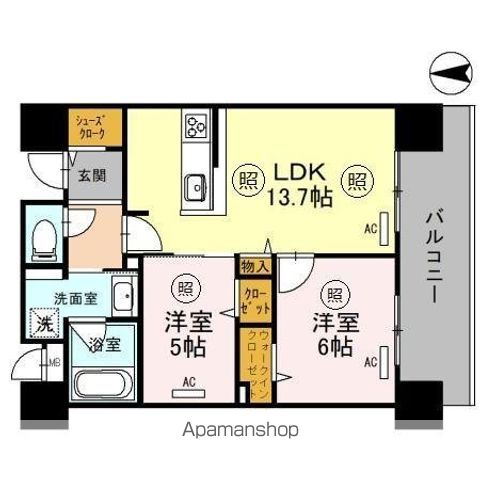 CREST COURT DOSHINの間取り写真