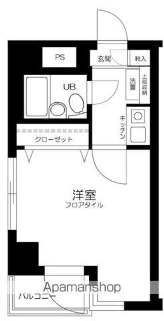 フェルテロアール祐天寺[1K/16.62m2]の間取図
