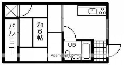 山崎アパート[1DK/20.66m2]の間取図