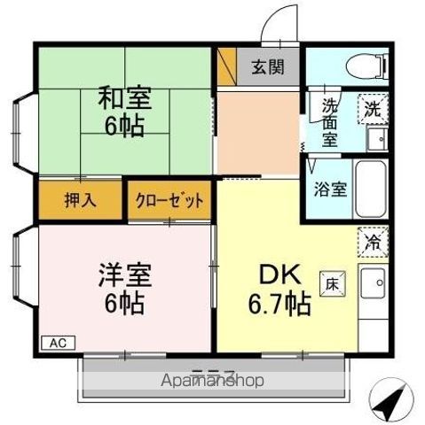 見崎コーポの間取り写真