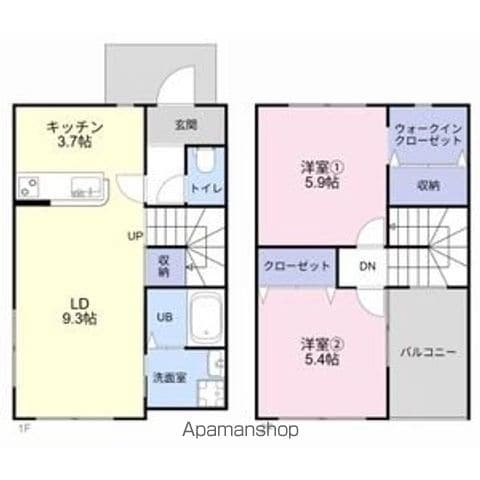 河合様戸建賃貸住宅の間取り写真