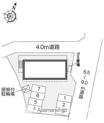 レオパレス三神峯[1K/23.18m2]の配置図