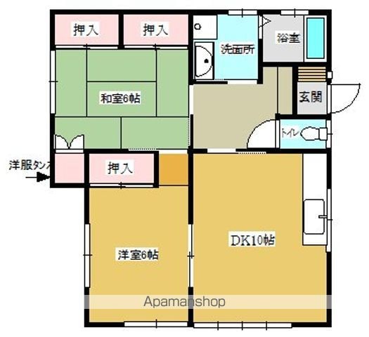 東北本線 二本松駅 徒歩5分 1階建 築28年の間取り写真
