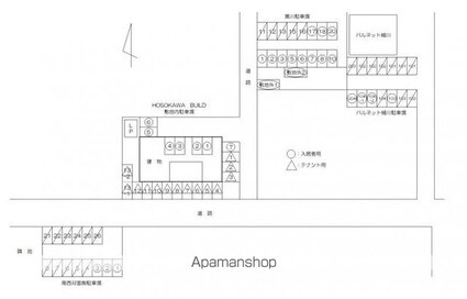 ＨＯＳＯＫＡＷＡ　ＢＵＩＬＤ[1DK/35m2]の配置図