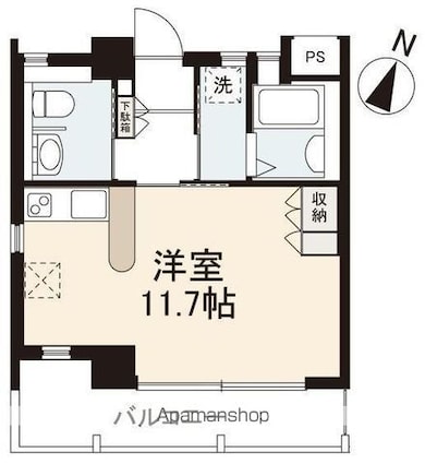 フィールドオブソウル[1K/34.2m2]の間取図