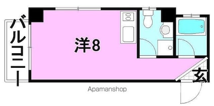 αーＮＥＸＴ土居田[1R/22.72m2]の間取図