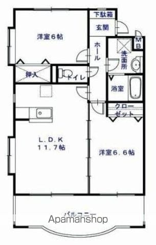 ユーライズマンションの間取り写真