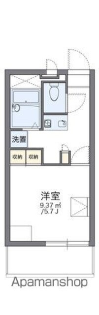 レオパレスルミエール野上[1K/20.28m2]の間取図