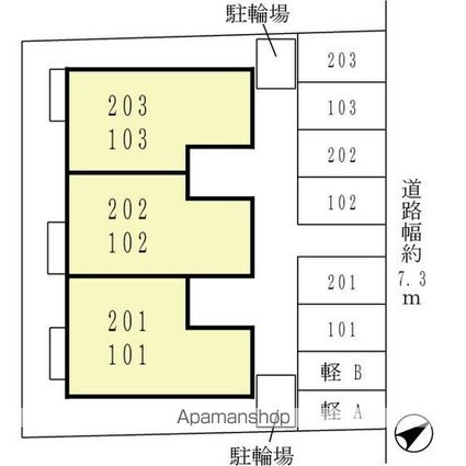 パインズコート[2DK/50.38m2]の配置図