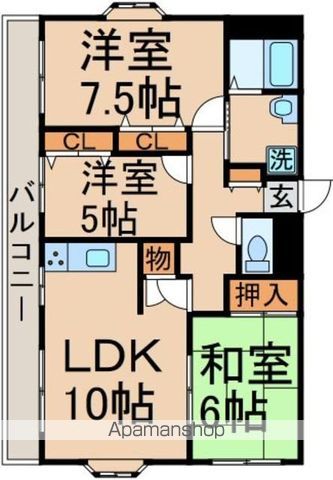 ブルースカイシモの間取り