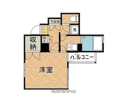 アップルコート[1K/30.81m2]の間取図