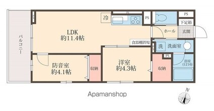 Ｌｉｂｅｒｔｅ井草[2LDK/47.34m2]の間取図