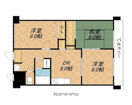 ウェルスＭｏｒｉ[3DK/59.53m2]の間取図