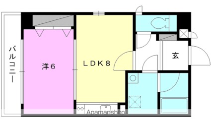 ＨＡＭＡＤＡ　ＢＬＤ[1LDK/32m2]の間取図