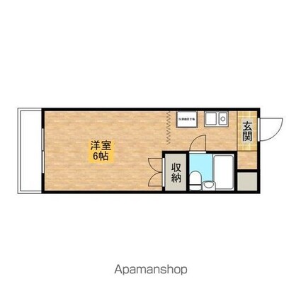 第二矢野ハイム[1R/19m2]の間取図