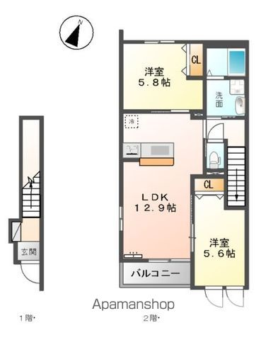 クレシアAの間取り写真