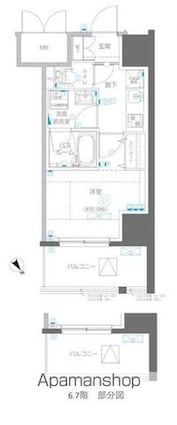 アルファレジデンシア南千住[1K/25.72m2]の間取図