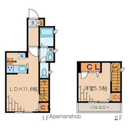 ノワイエ[1LDK/43.25m2]の間取図