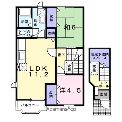 ドリームハイツⅢ[2LDK/60.19m2]の間取図