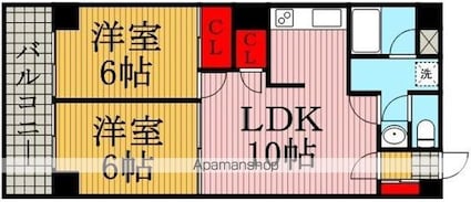東京都世田谷区桜新町１丁目[2LDK/51.99m2]の間取図