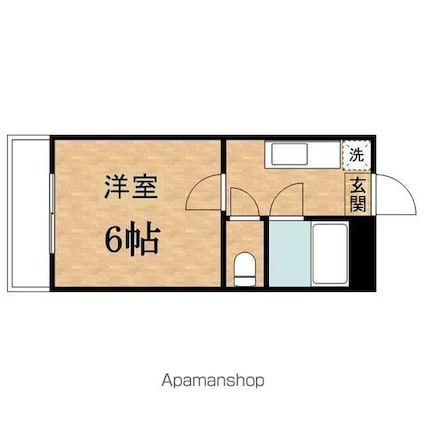 フラワーハイツＢ[1K/18m2]の間取図