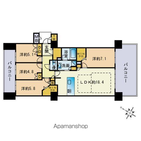 パークフロント香椎照葉ＥＡＳＴの間取り