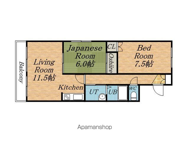 総業八軒ハイムの間取り写真